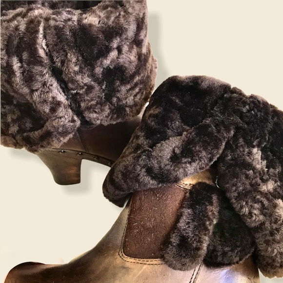 RARE Frye Ella Shearling Sheepskin FoldOver Boot - Picture 13 of 16